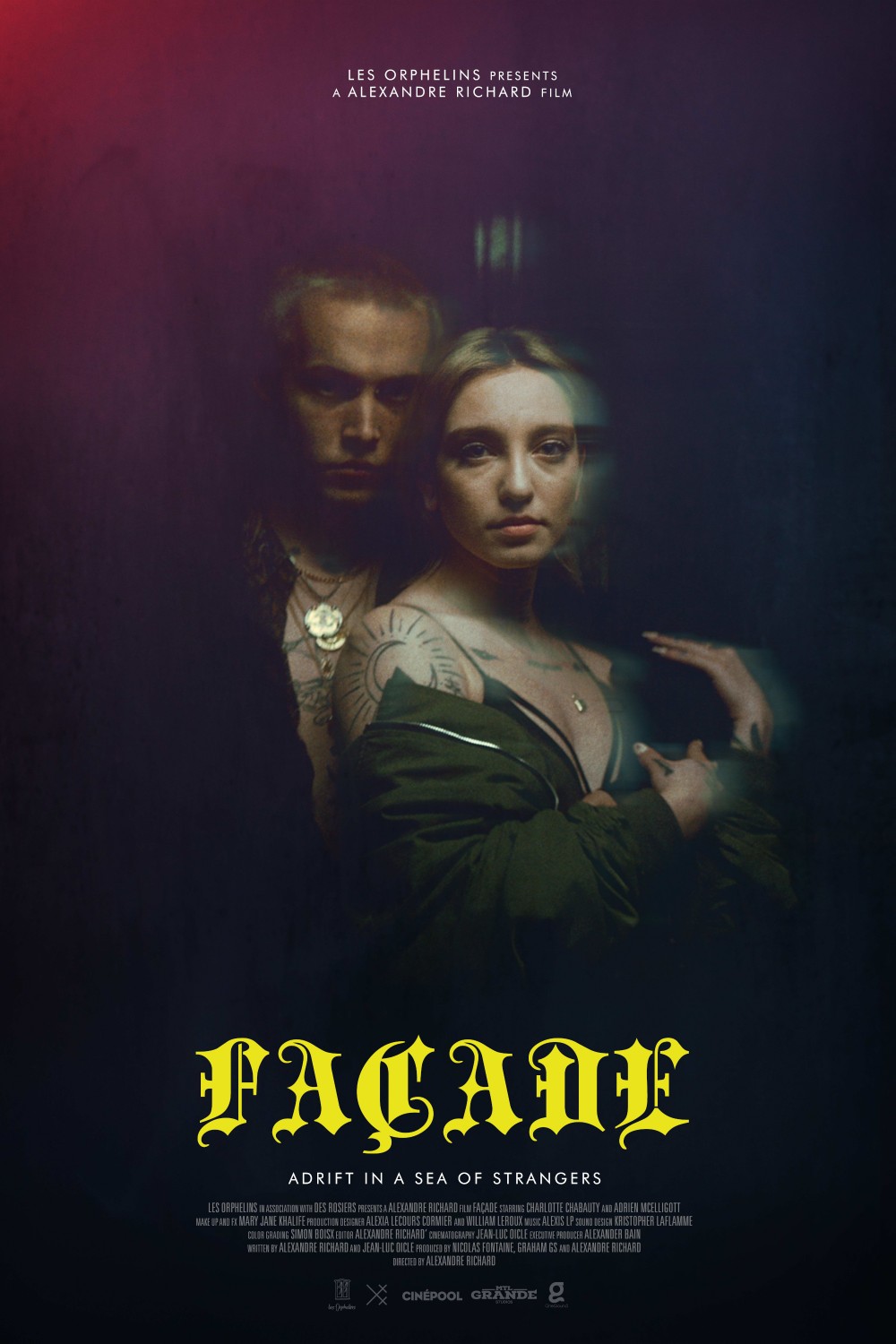 Extra Large Movie Poster Image for Facade - Adrift in A Sea of Strangers