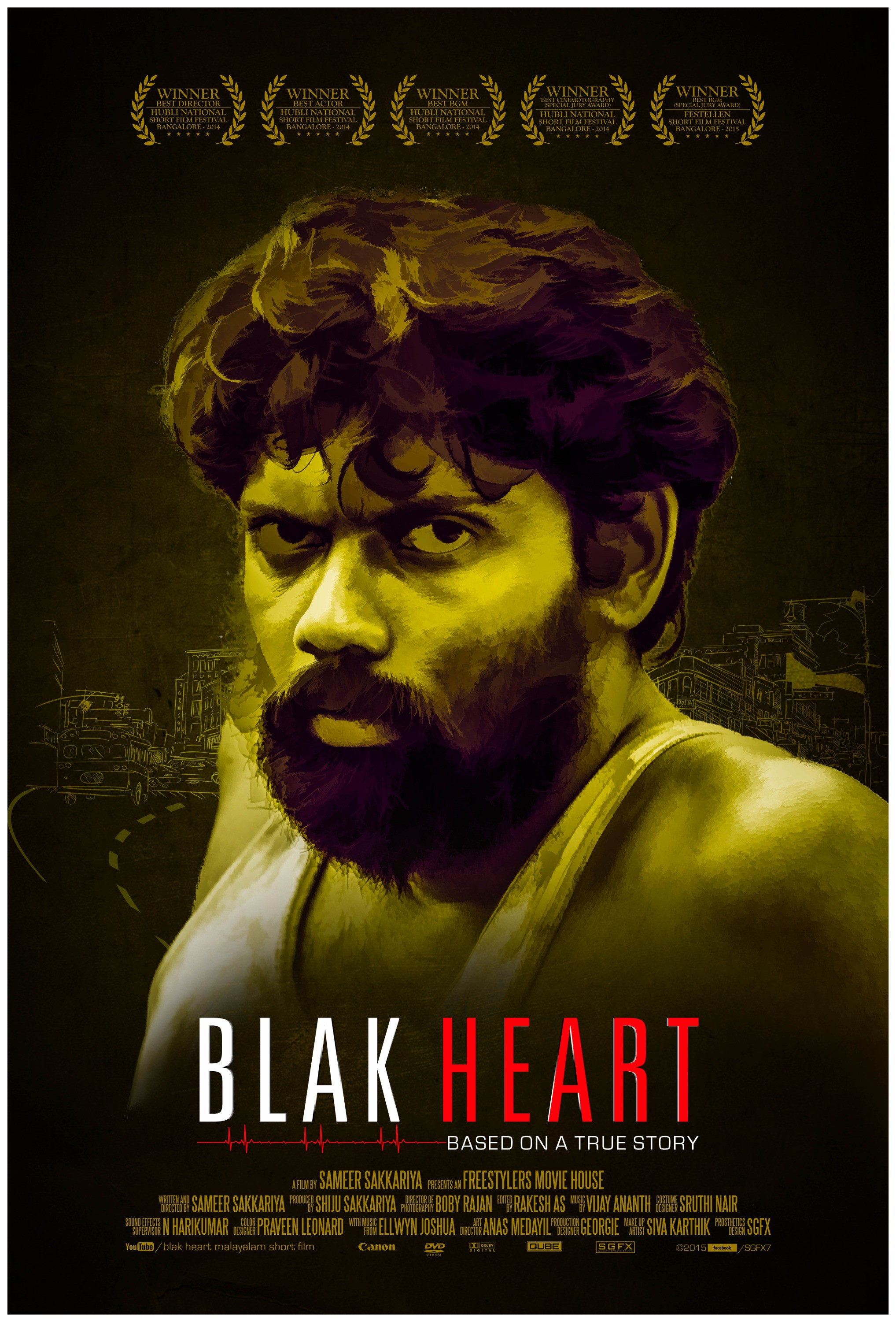 Mega Sized Movie Poster Image for Blak Heart