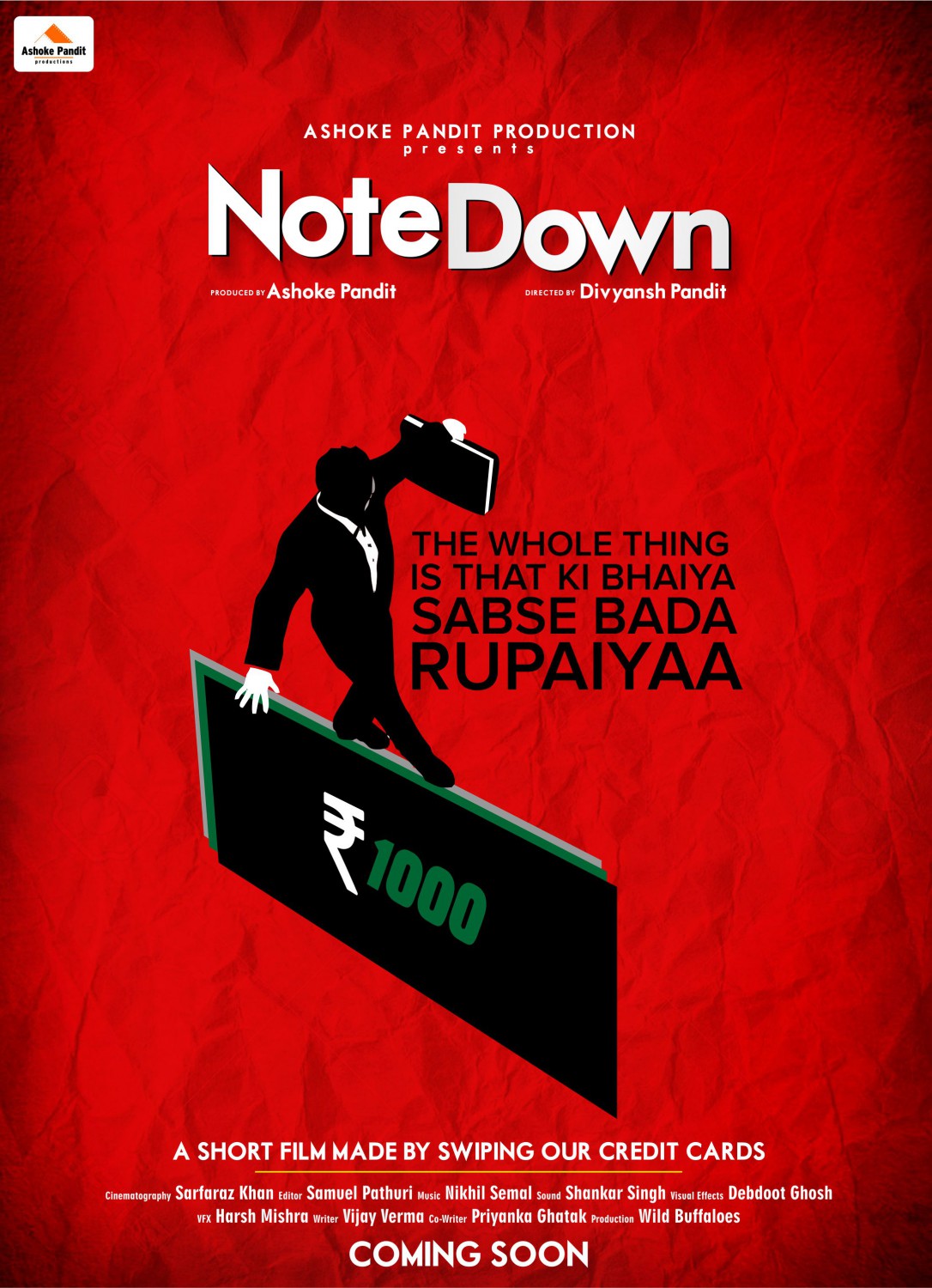 Extra Large Movie Poster Image for Note Down