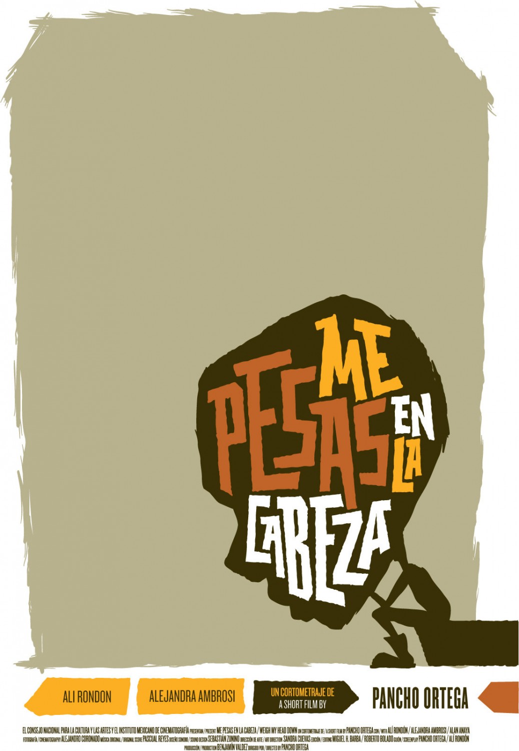 Extra Large Movie Poster Image for Me Pesas en la Cabeza